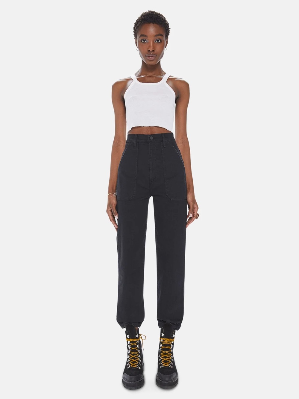 Mother denim WRAPPER PATCH SPRINGY ANKLE JEAN NOT GUILTY